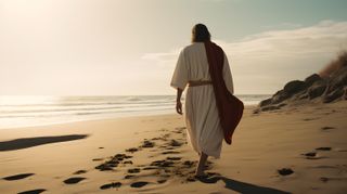 Jesus walking