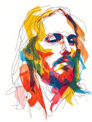 Jesus line art