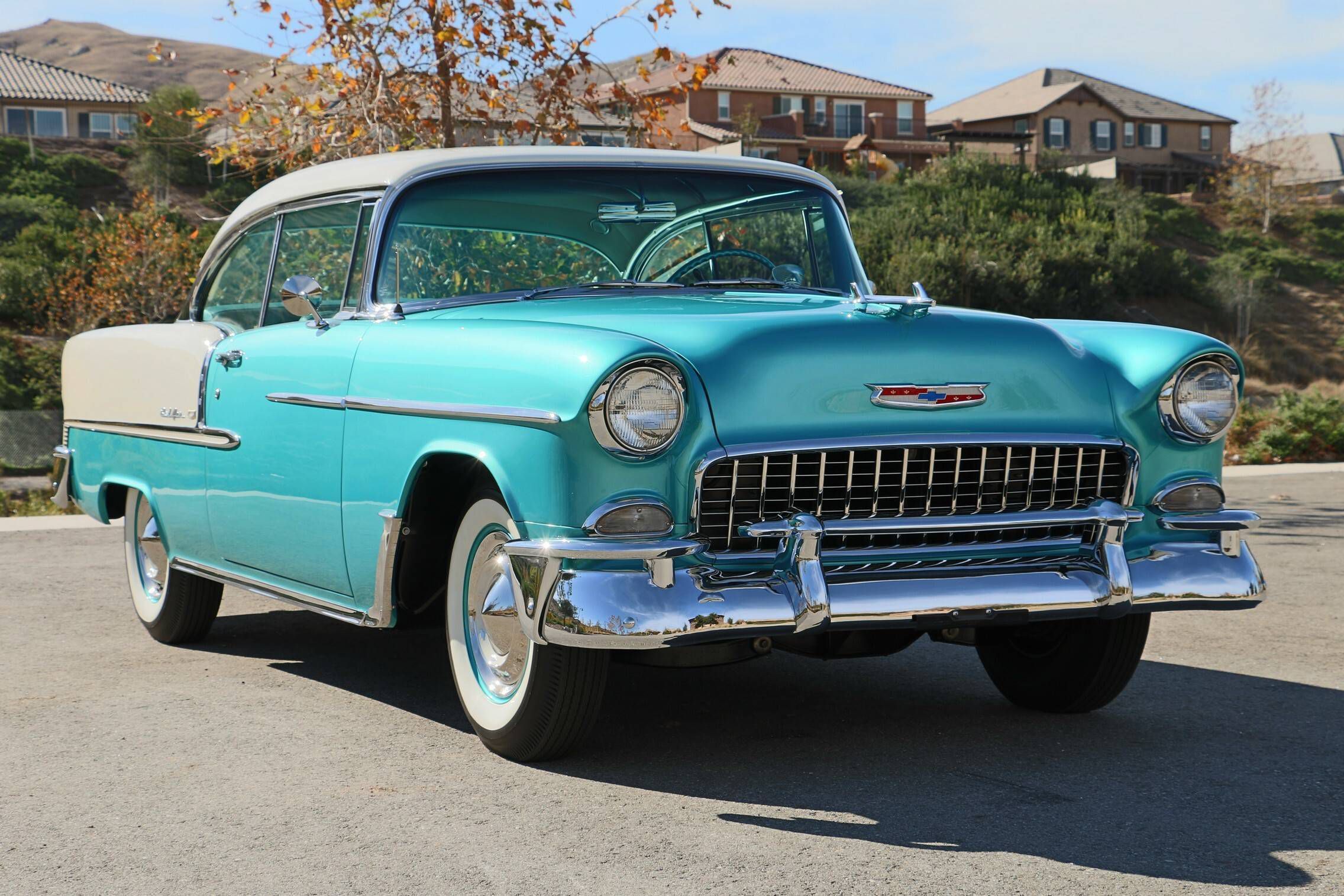 Photo 55 Chevy With Air Ride Down 1955 Chevy Bel Air Sport Coupe ...