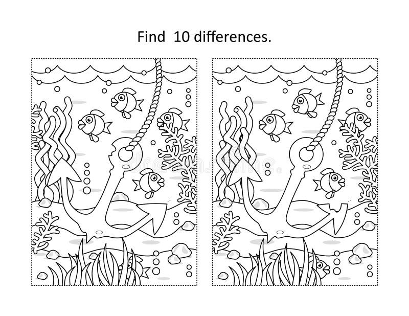 Fish Spot Difference Stock Illustrations – 101 Fish Spot Difference ...