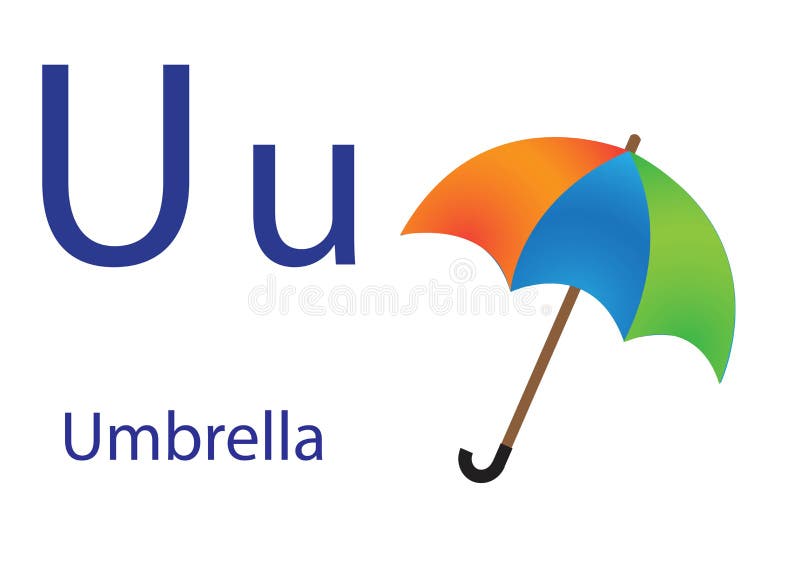 Alphabet stock illustration. Illustration of umbrella - 56147344