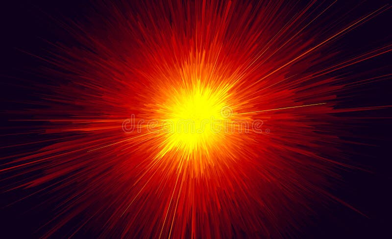 Background with Explosion. Starburst Dynamic Lines. Solar or Starlight ...