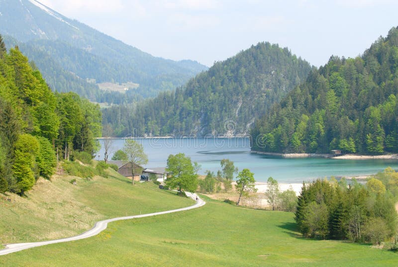 Bird s-eye view at the lake