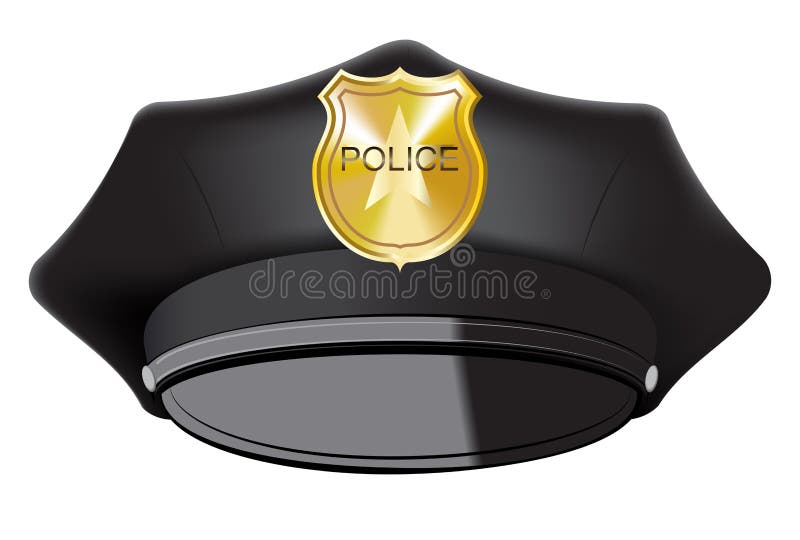 Police hat stock illustration. Illustration of color - 46733924