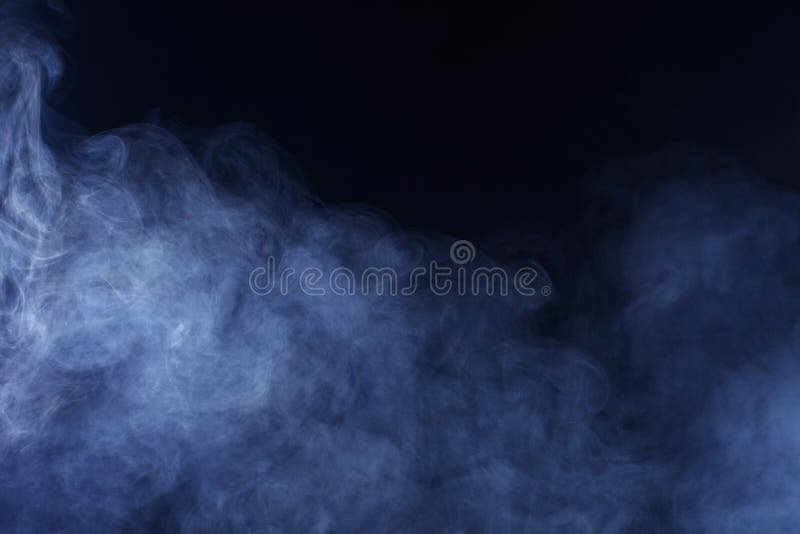 Blue/Grey Smoke on Black Background Stock Image - Image of chemistry,  midair: 39678827