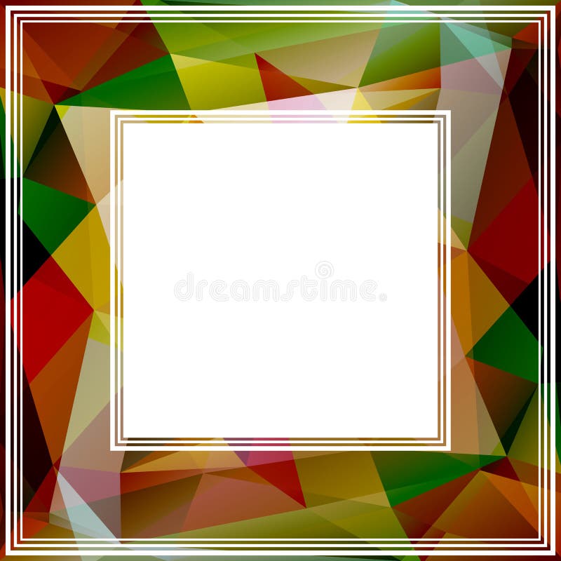 Bright Abstract Polygonal Border Stock Vector - Illustration of ...