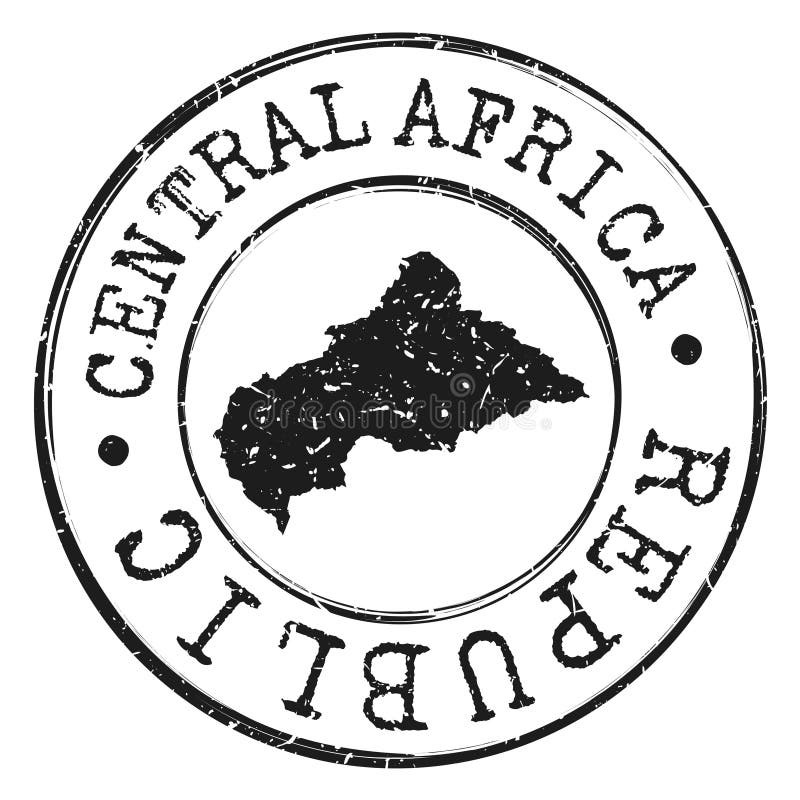 Central Africa Republic Stamp Postal. Map Silhouette Seal. Passport ...