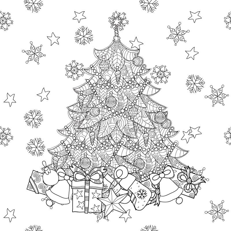 Santa Claus and Christmas Vintage Snowflakes Stock Vector ...