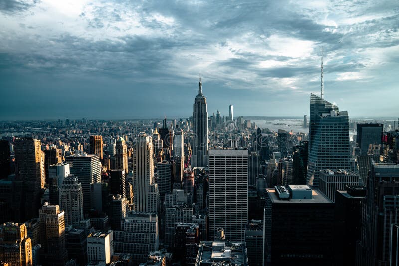 Cityscape View on Downtown of Manhattan in New York City Editorial ...