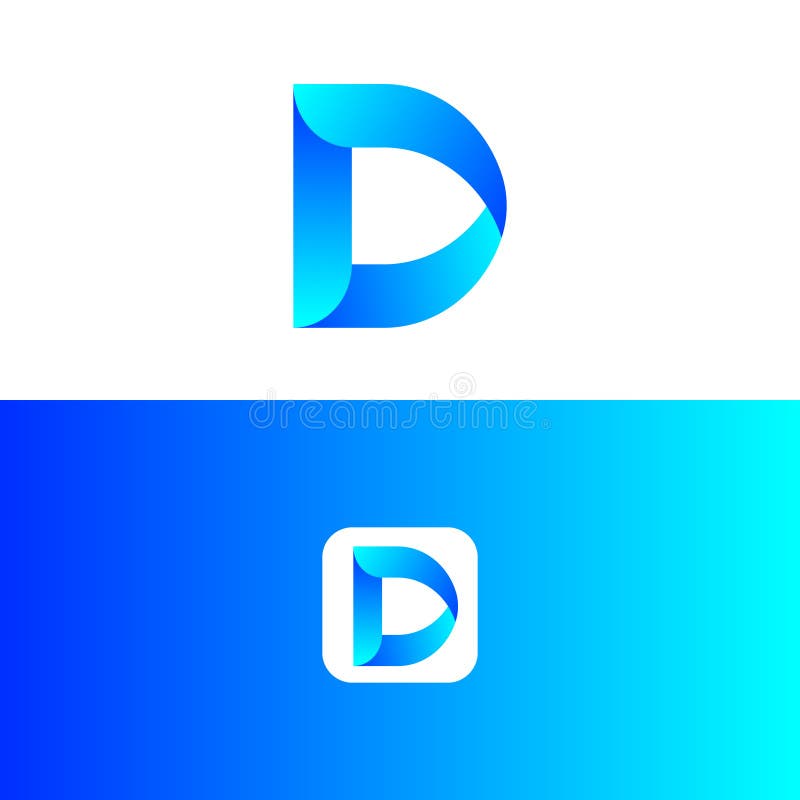 Creative Logo Of Letter D With Gradient Color Vector Stock Vector ...