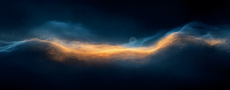 Abstract Blue Gold Gradient with Light Energy Stock Illustration ...