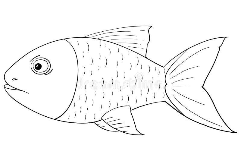 Big Fish Outline Vector Icon. Thin Line Black Big Fish Icon, Flat ...