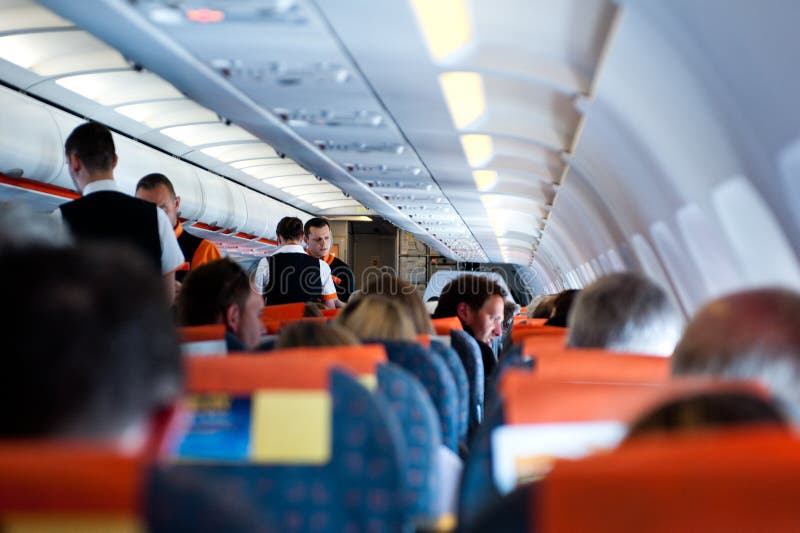 Flight Crew and Passengers Flight on an Aircraft Editorial Stock Photo ...