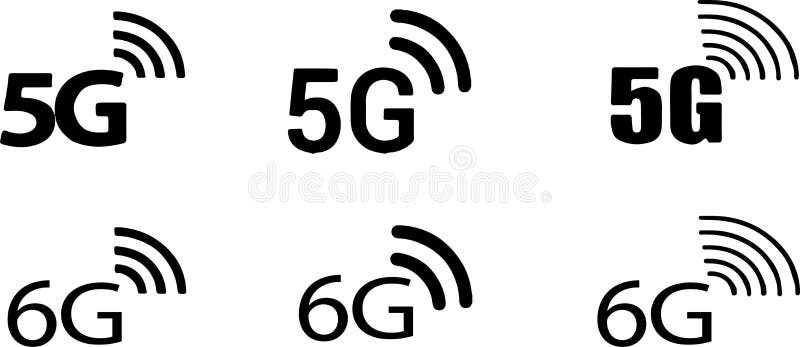 6G Data Technology From Device Icon. Stock Illustration - Illustration ...