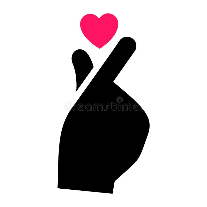 Hand with Heart New Icon, Two-tone Silhouette Stock Vector ...