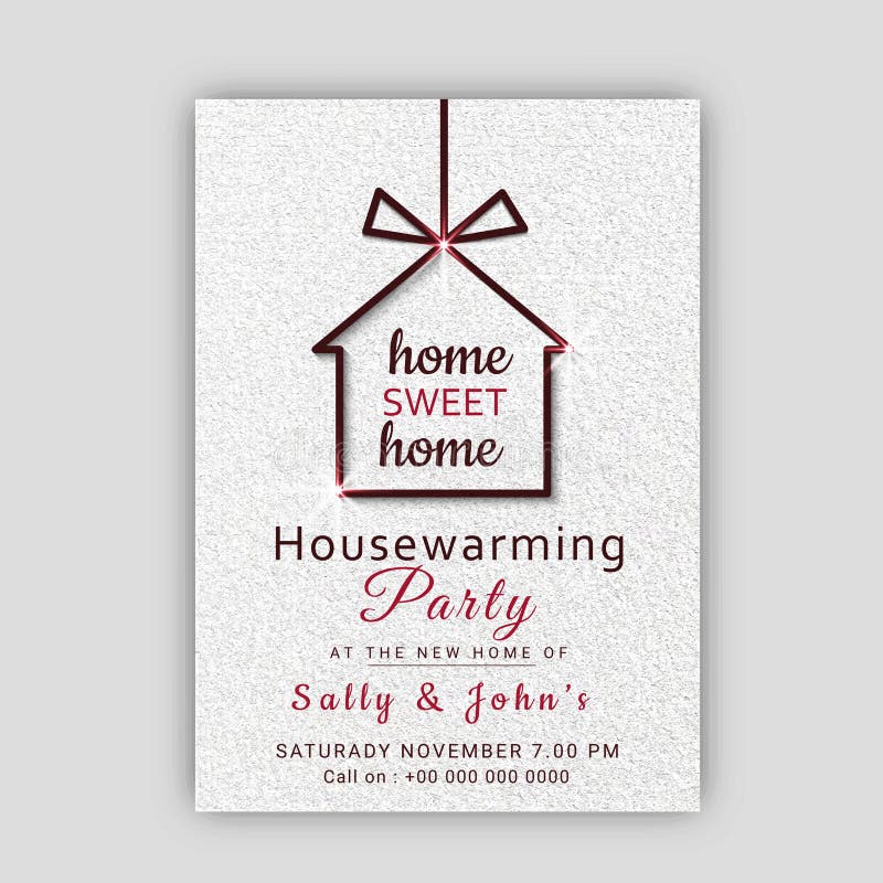 Housewarming Party Invitation Card Design. Stock Illustration -  Illustration of warming, isolated: 115135565