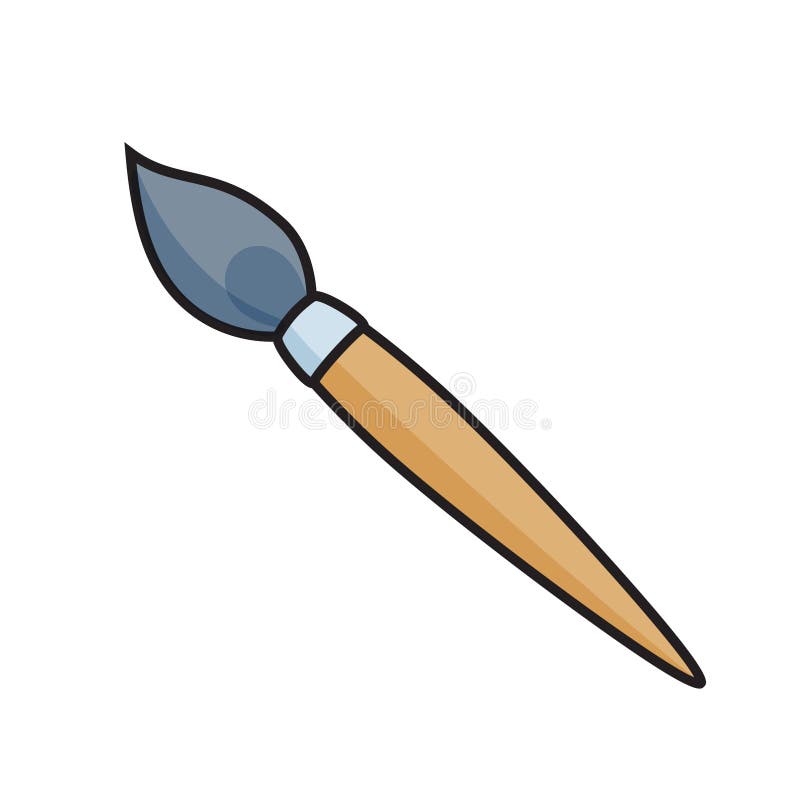 An Illustration of a Paint Brush. Isolated Vector Illustration Stock ...