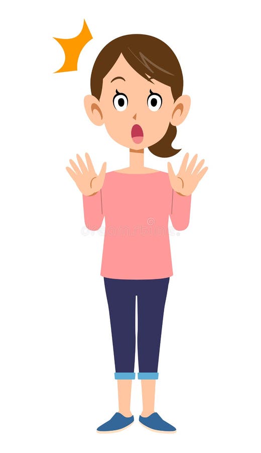 The image of a Surprised woman vector illustration