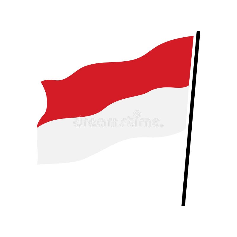 Indonesia Flag Vector Stock Illustration Bendera Merah Putih Bendera