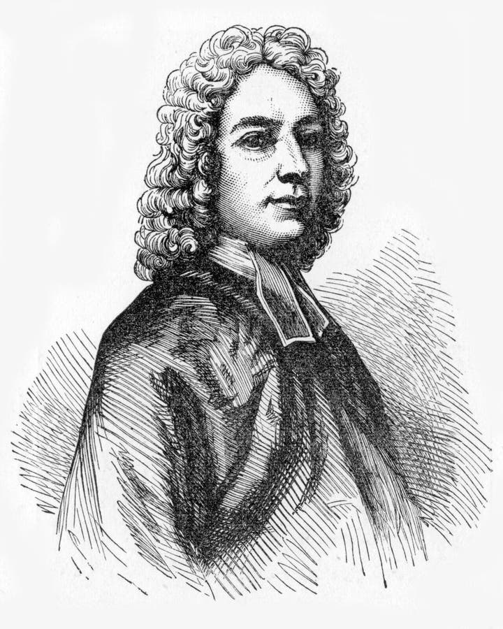 Isaac Watts (1674 - 1748), English hymnwriter, theologian and logician. A prolific and popular hymn writer, he was recognized as the Father of English Hymnody, credited with some 750 hymns. Engraving from Selections from the Journal of John Wesley, 1891