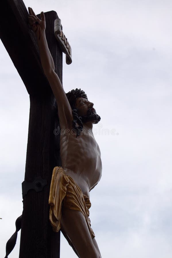 Jesus Christ crucified stock image. Image of belief, sign - 23909805