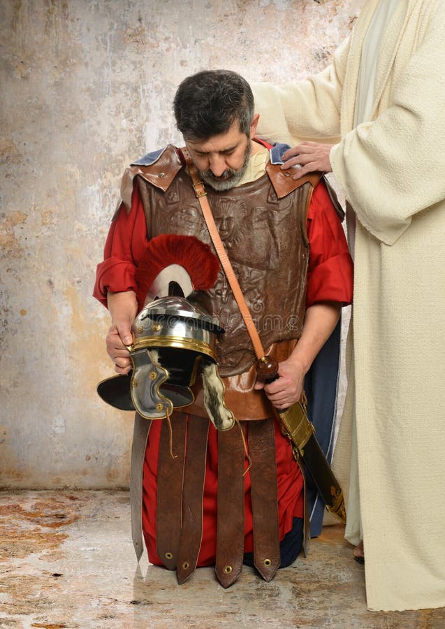 Jesus and Roman Centurion stock photo. Image of praying - 39373654