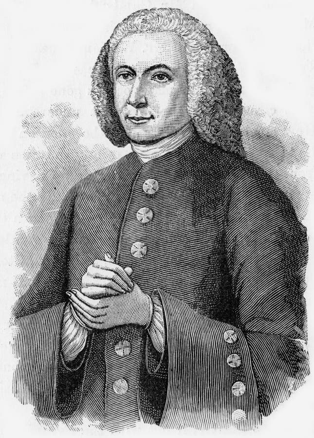 John Gambold (1711 -1771), bishop of the Unitas Fratrum, or Moravian Brethren after a break with John Wesley, engraving from Selections from the Journal of John Wesley, 1891