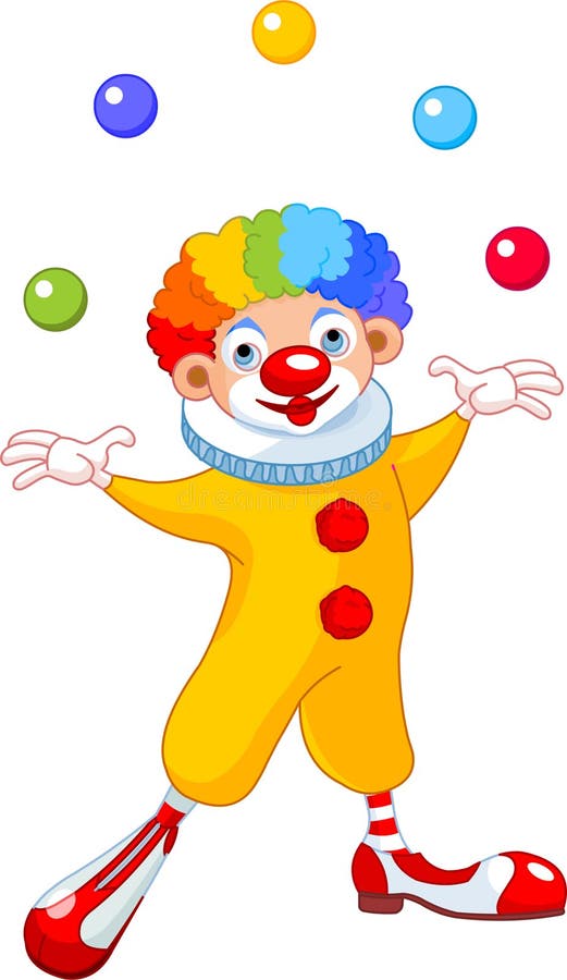 Juggling Clown stock vector. Illustration of party, circus - 14826215