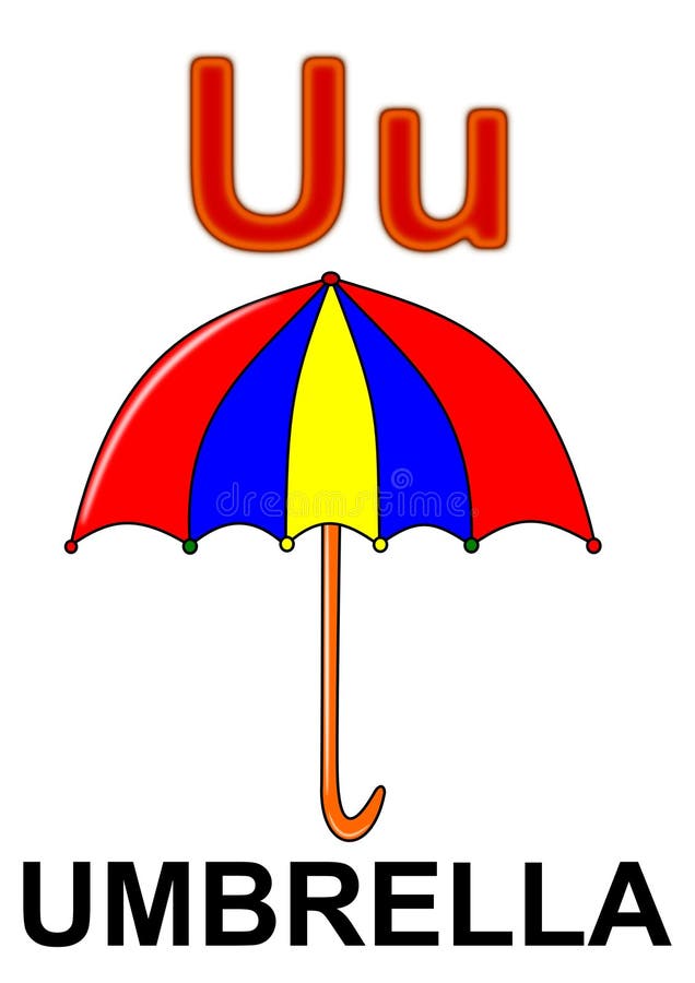 Letter U umbrella stock illustration. Illustration of parasol - 18024703