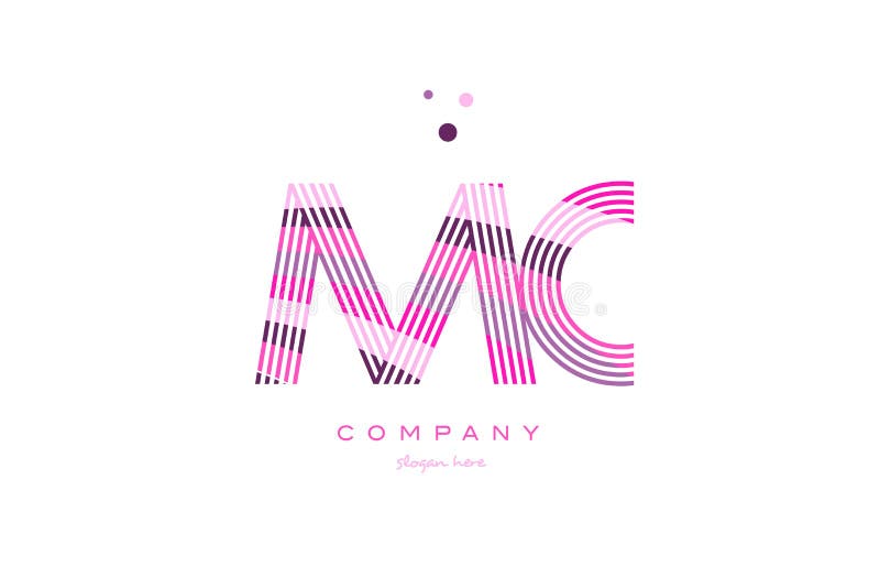 Mc M C Alphabet Letter Logo Pink Purple Line Icon Template Vector Stock  Vector - Illustration of creative, font: 93555025