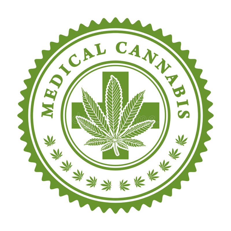 Medical Cannabis -emblem stock vector. Illustration of message - 105517215