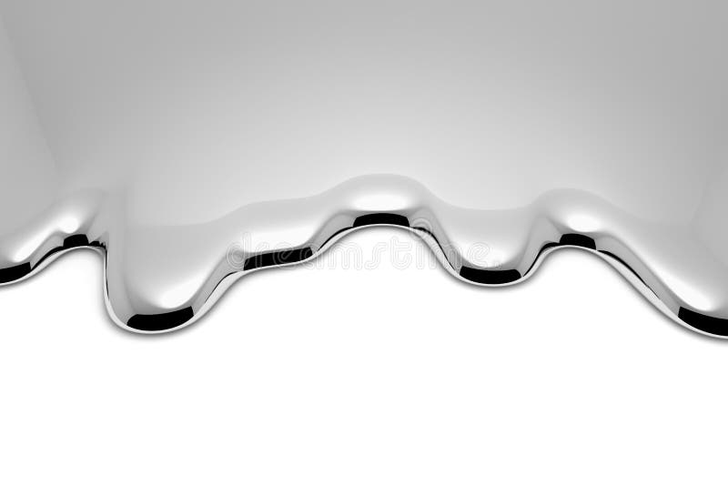 Liquid Flowing Silver Metal Stock Illustration - Illustration of unique ...