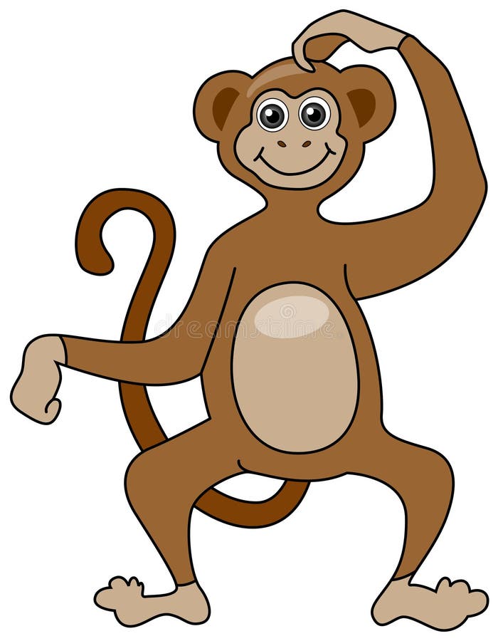 Clever Monkey stock vector. Illustration of painting, humorous - 5434586