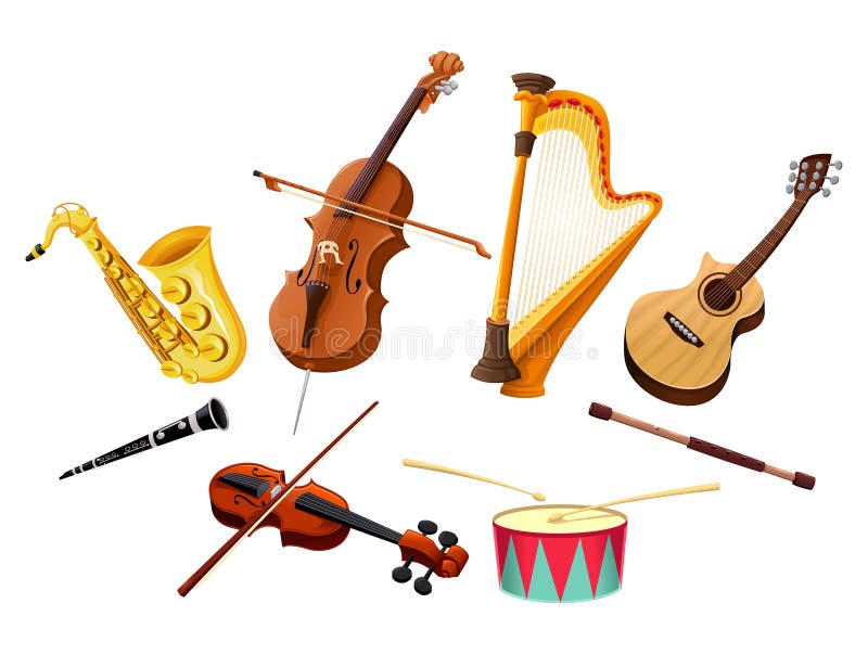 Musical instruments stock vector. Illustration of artwork - 32487429