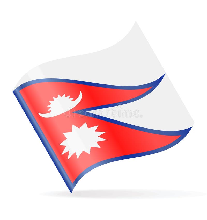 Nepal Flag Vector Waving Icon Stock Illustration - Illustration of ...