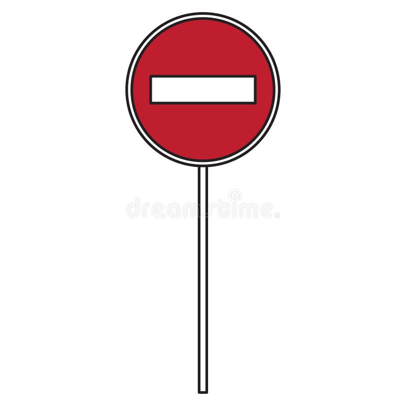 No Entry Sign. Logo Design. Vector Illustration. Stock Image Stock ...