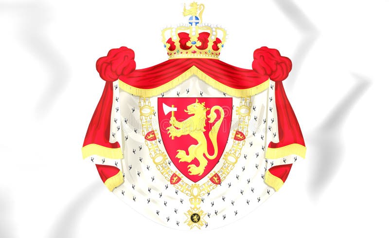 Norway Coat of Arms stock illustration. Illustration of ensign - 87607676