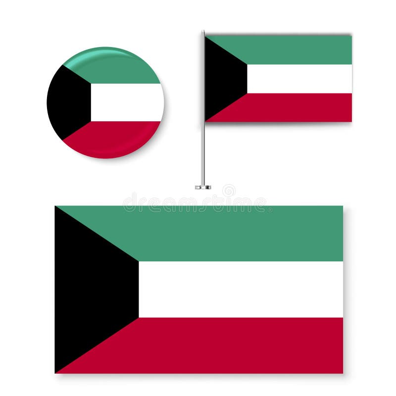 Kuwait Flag Circle Stock Illustrations – 455 Kuwait Flag Circle Stock ...