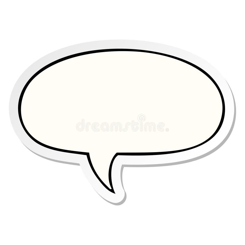 A creative cartoon speech bubble sticker and speech bubble sticker