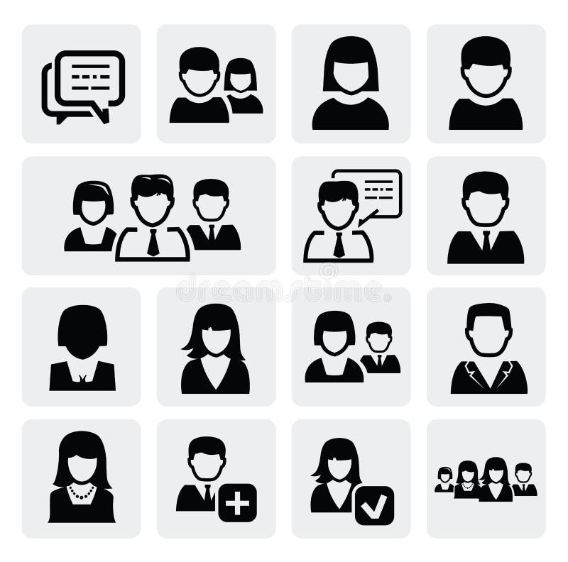 Business people icons stock vector. Illustration of workplace - 30555058