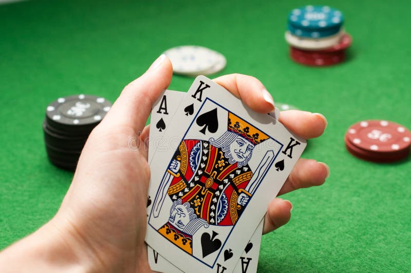 Poker win combination stock image. Image of green, hold - 18322401