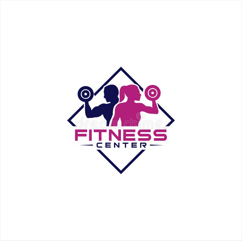 Fitness Center Logo . Sport and Fitness Logo Design Stock Illustration ...