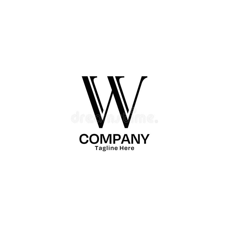 Minimalist W Letter Logo Design Template for Business and Company Stock ...