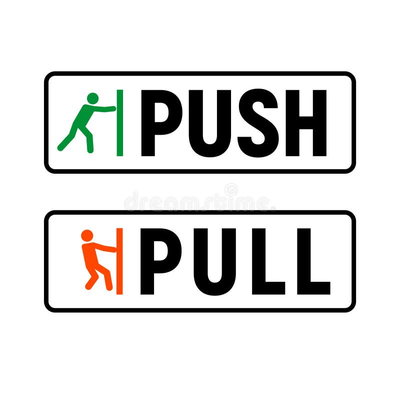 Push Pull Stock Illustrations – 3,578 Push Pull Stock Illustrations,  Vectors & Clipart - Dreamstime