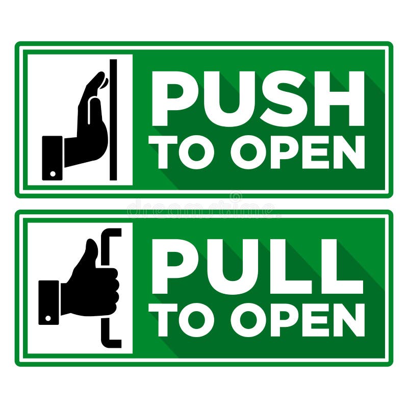 Pull Sign On Door