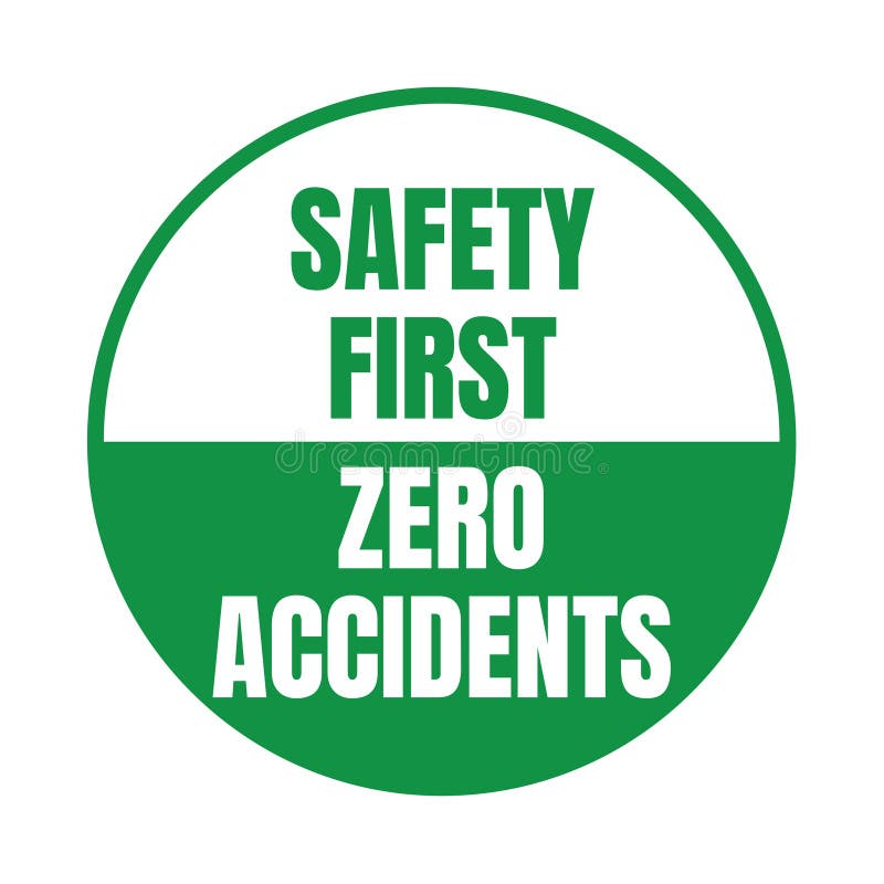 Safety First Zero Accidents Symbol Icon Stock Illustration ...