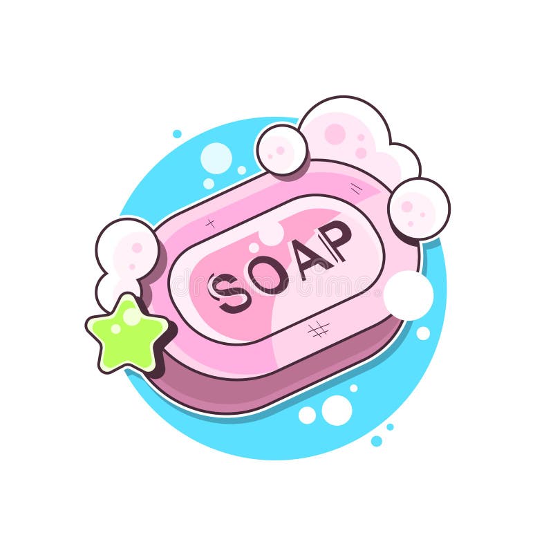 Soap Cartoon Foams Doodle Style Vector Illustration Stock Vector ...