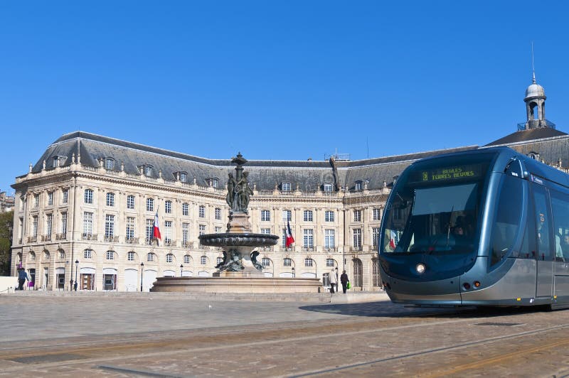 Square De La Bourse at Bordeaux, France Editorial Photo - Image of ...