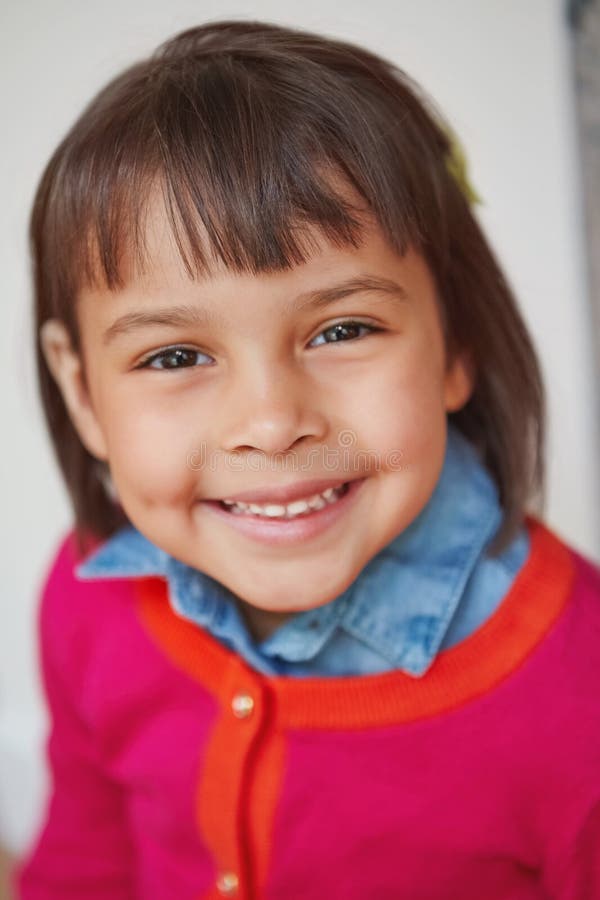 The sweetest smile youll ever see. Portrait of a happy little girl. royalty free stock images