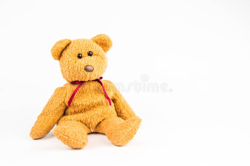 Teddy bear on white background royalty free stock photos